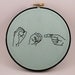 OMG - Sign Language Embroidery Hoop Art - 6 inches