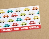 SALE - Retro Poptone Cars Thanks For Your Order Mini Enclosure Cards - Liam