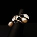 Leaves and Berries in Sterling Silver - Shyness - Bridal Ring, Wedding Ring