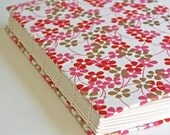 Pink Flowers Handmade Book - Available to Ship Now