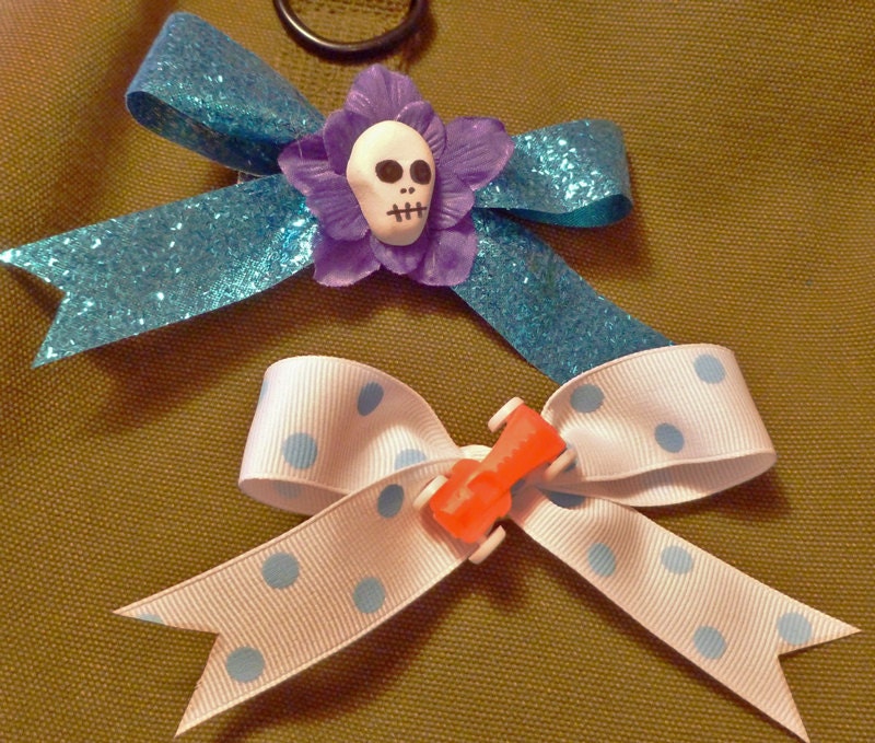 Set of 2 Cute Blue Bows
