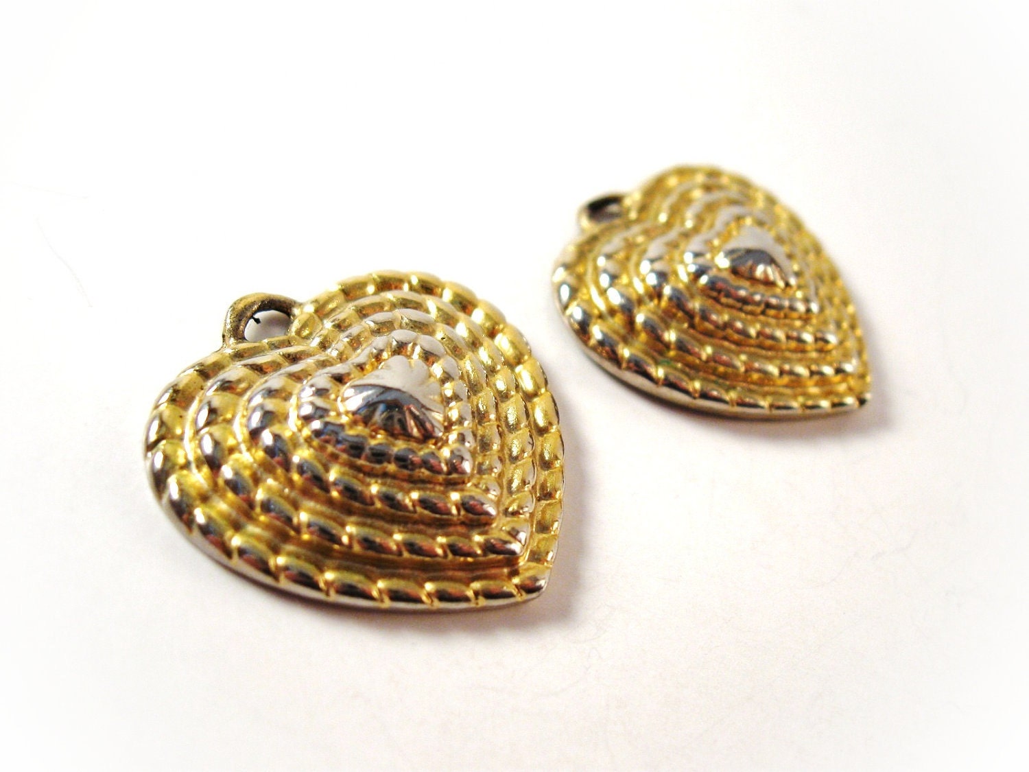 Vintage Pendant Heart Gold OOAK