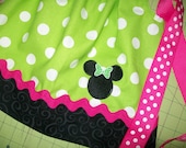 Minnie Mouse Pillowcase Dress Lime