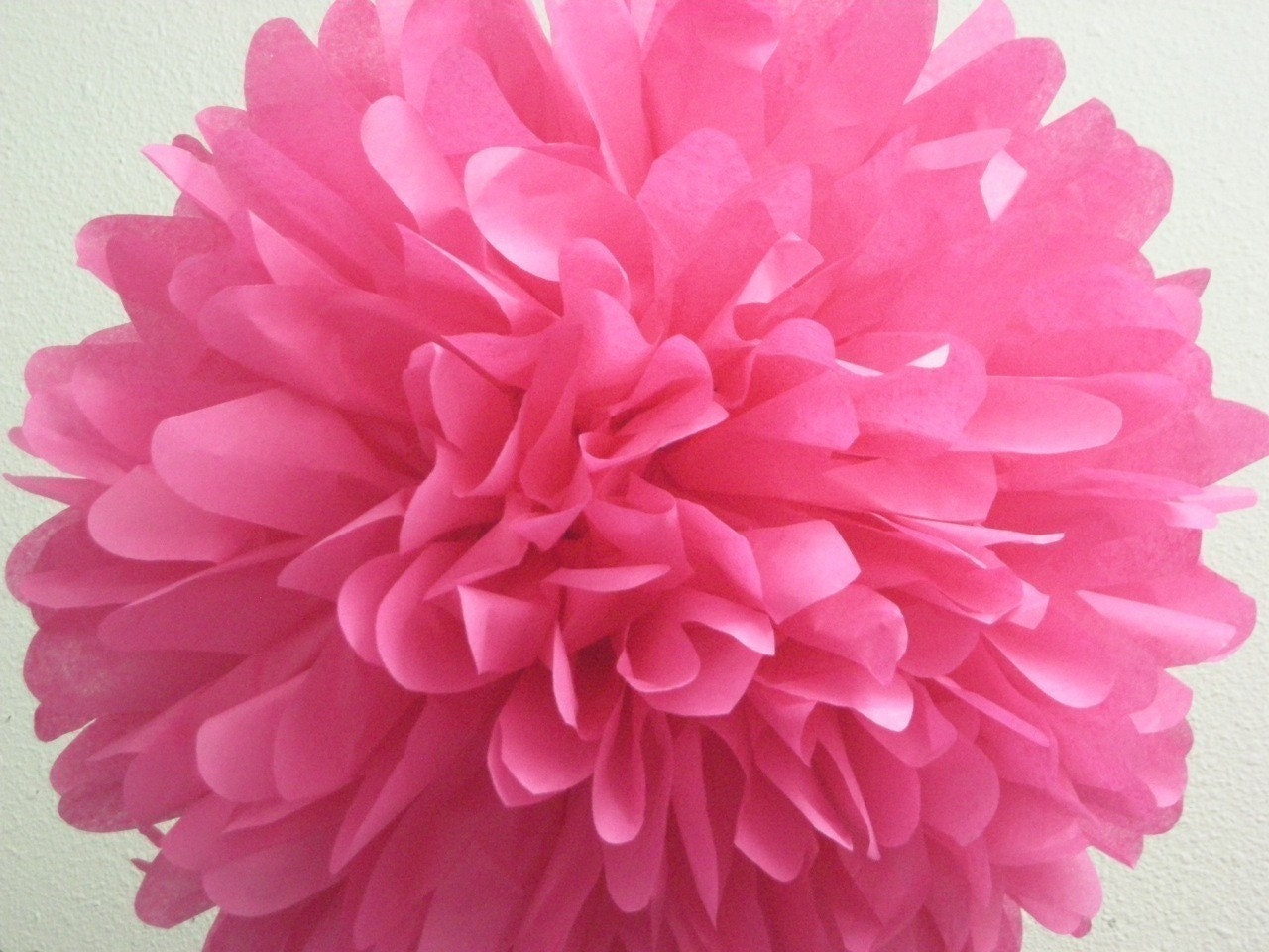 Hot Pink ... 1 tissue paper pom // birthday // bachelorette // wedding // party decorations