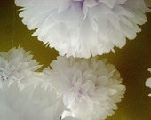 Bright White... 10 tissue paper poms // wedding // birthday // party decoration Il_170x135