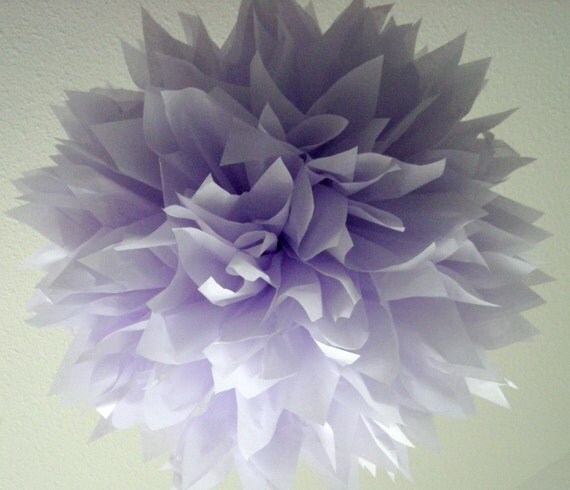 Orchid ... 1 tissue paper pom // wedding decorations // aisle marker // birthday party decor // diy // paper flowers // bridal shower Il_570xn