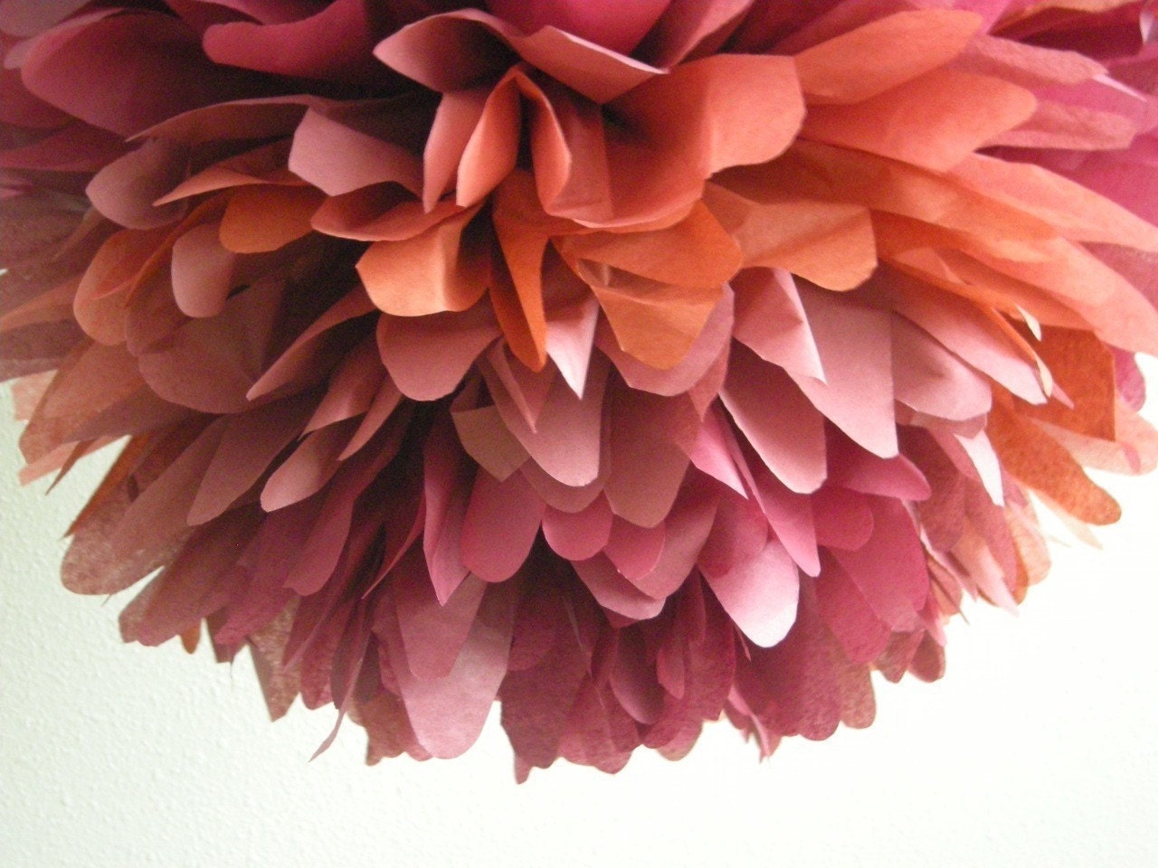 Red Red Wine ... 1 tissue paper pom // wedding reception // bridal shower // anniversary // party decoration Il_570xn