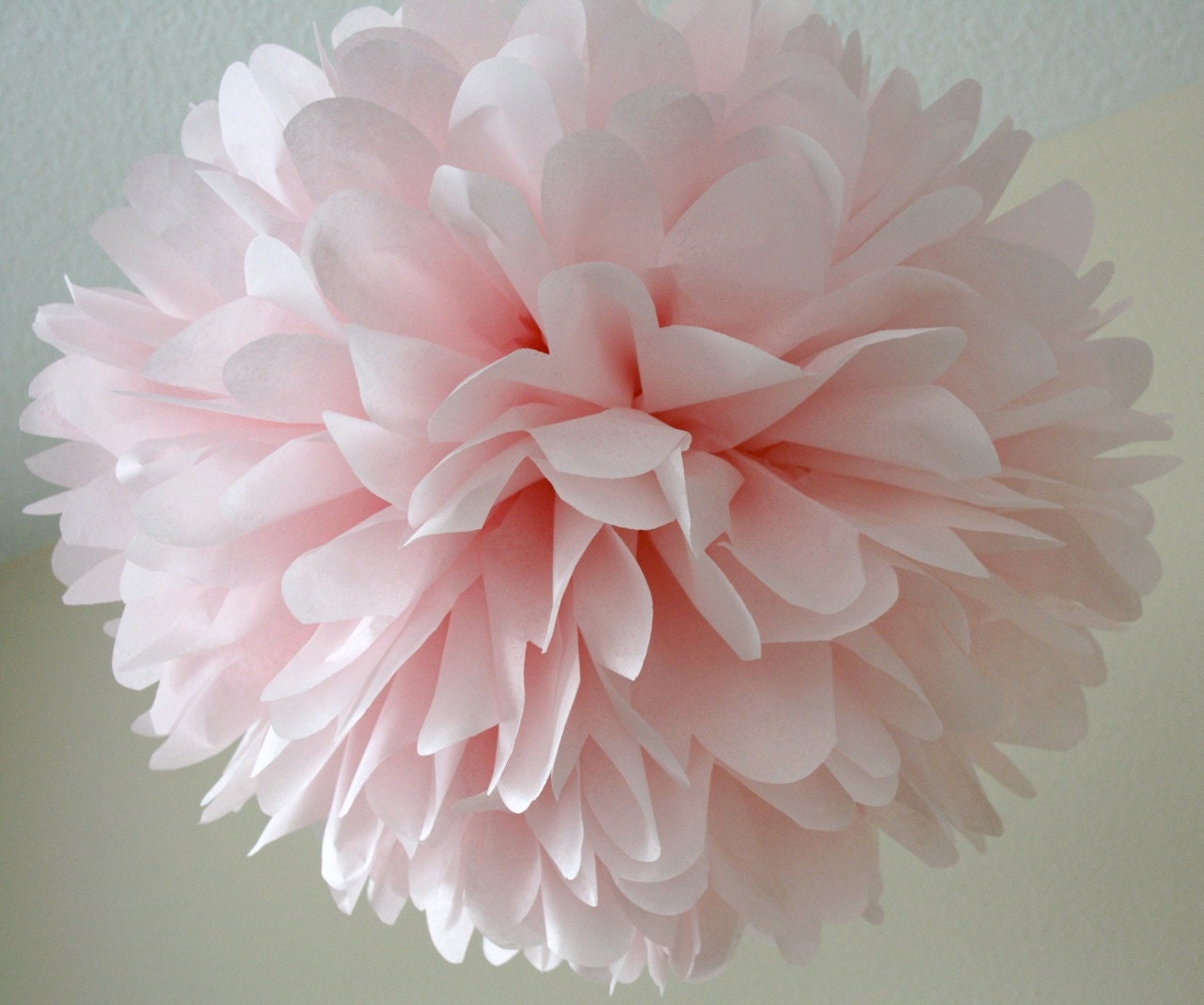 Blush ... 1 tissue paper pom // wedding decorations // diy // birthday // baby shower // nursery // party decorations