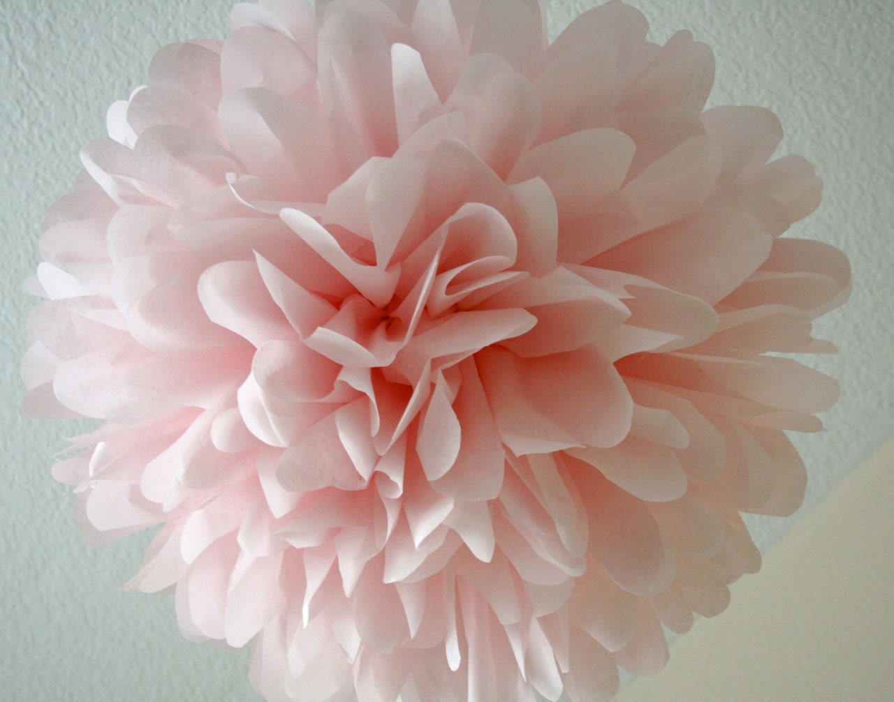 Blush ... 1 tissue paper pom // wedding decorations // diy // birthday // baby shower // nursery // party decorations