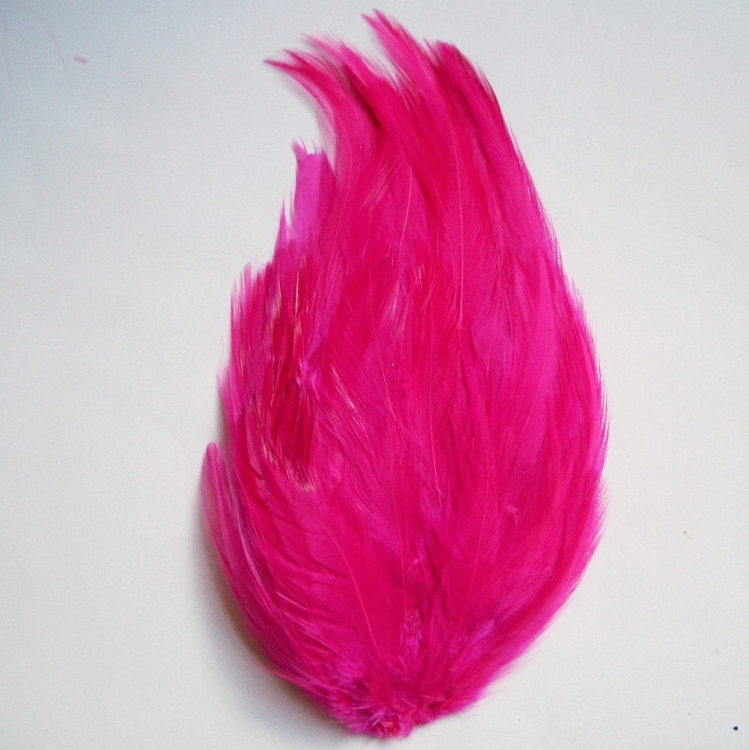 Fuschia Hackle Feather Pad