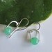 Green Chrysoprase Earrings with Sterling Silver