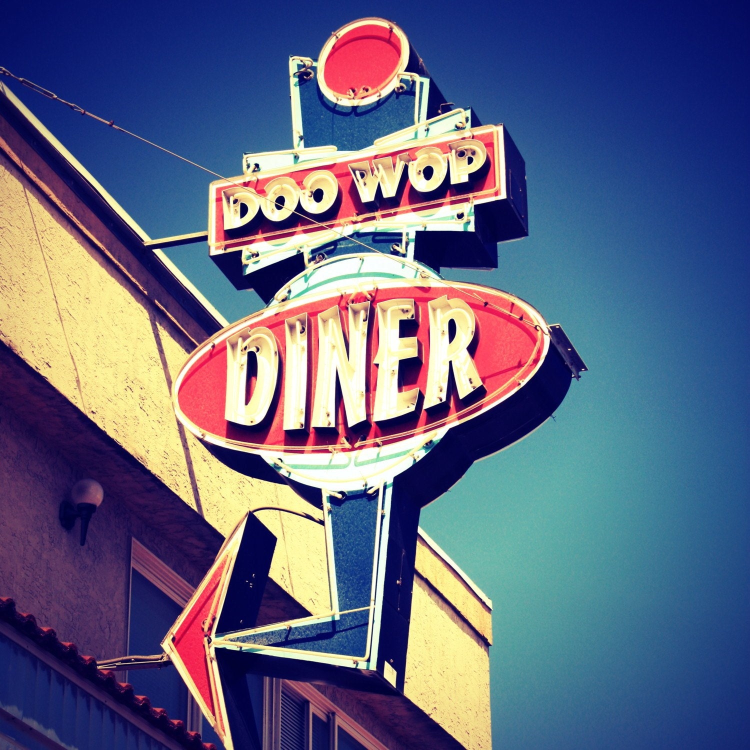 The Doo Wop Diner - 8x8 Fine Art Photography Print