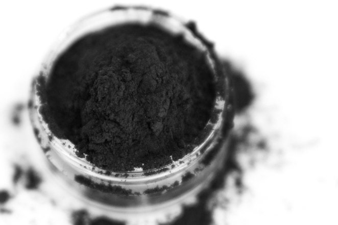 Coal - True Black Vegan Mineral Eyeshadow / Eyeliner - Handcrafted Makeup - simplicitycosmetics