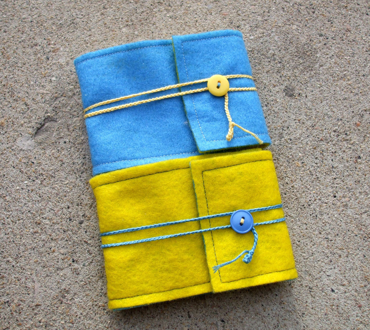 Set of two Complimentary Journals - Yellow and Bright Blue