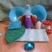 SALE Easter Waldorf Fairy Berry Fairy Playset in blue Easter Egg