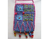 Hand Embroidered  Necklace with Glass Beads