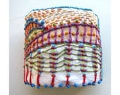 Hand Painted and Embroidered Impressionistic Colorful Cuff