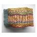 Hand Embroidered Multi-Colored Cuff with Orange Buttons