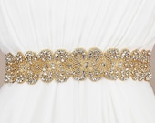 Bridal Sash, Crystal Sash - MALIN