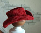 Red Ranch Cowboy/Cowgirl Hat/ 0-6 month-Photography Prop