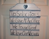 No Solicitors Door/Wall hanger