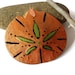 Painted sand dollar pendant copper green black