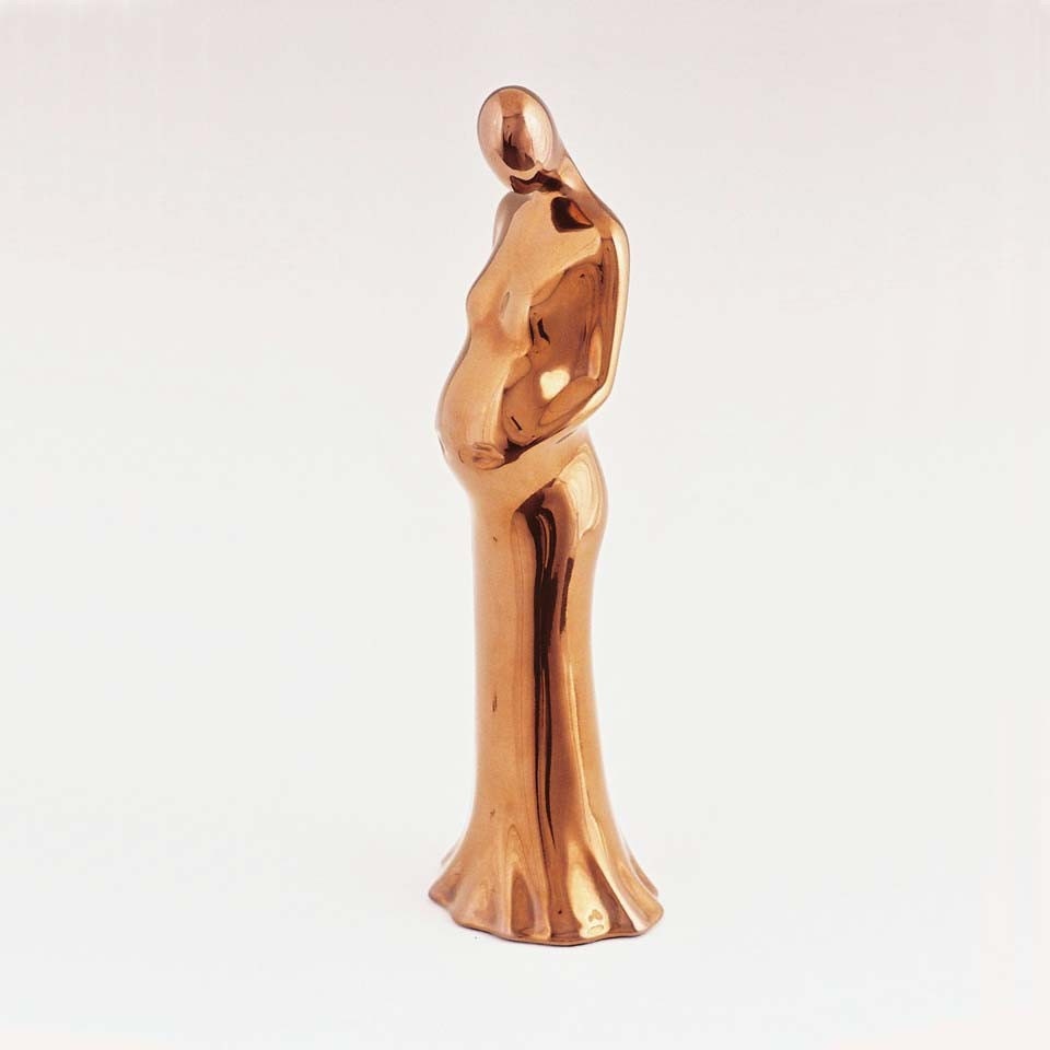 Sculpture Ceramic Figure Female EXPECTING  gold  Ltd ed 75