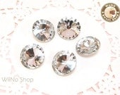 15mm Clear Rivoli Round 3D Point Back Acrylic Rhinestone - 5 pcs