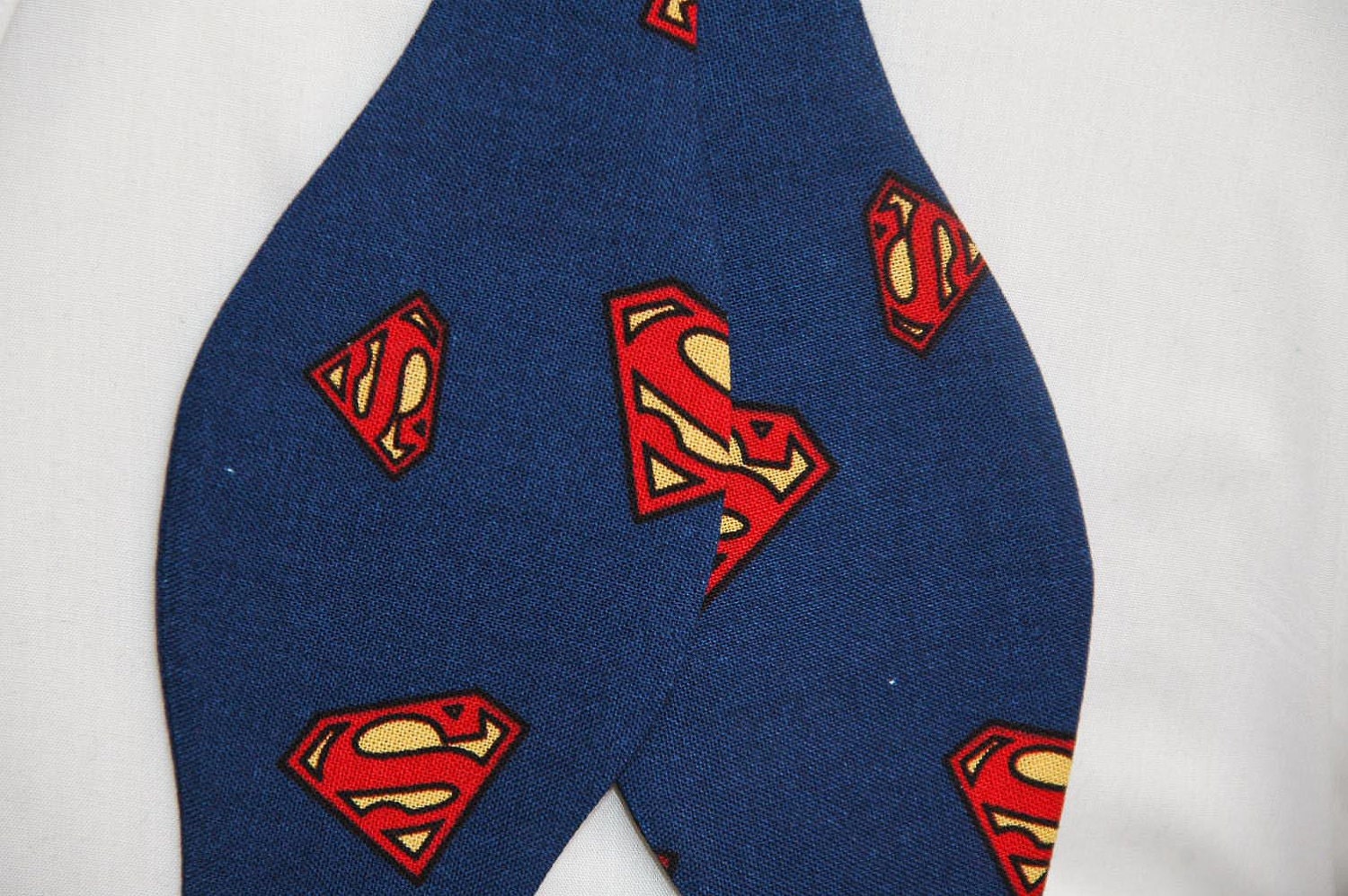 Superman Shield on Blue Bow tie