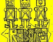ROBOTS coloring book featuring all original drawings