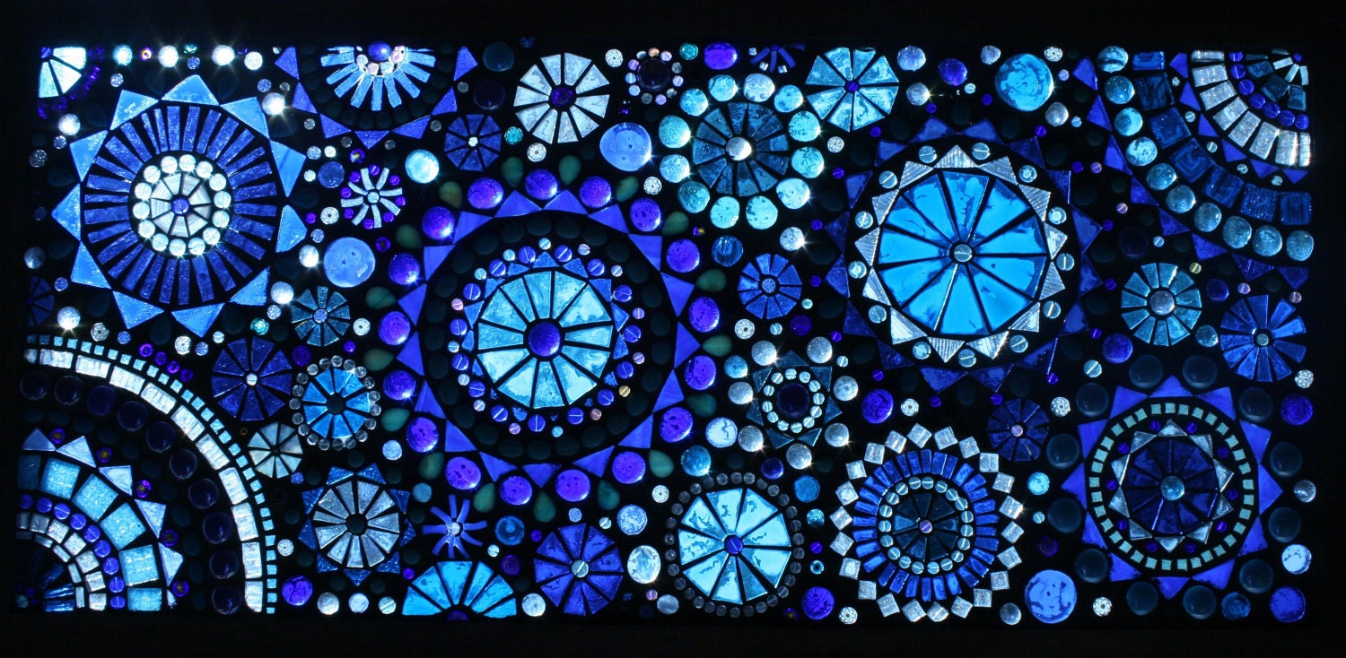 Large beautiful Glass on Glass mosaic window panel