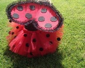 DIY Ladybug Tutu Costume Kit with Wire Free Wings Marabou Antenna Clip and Top