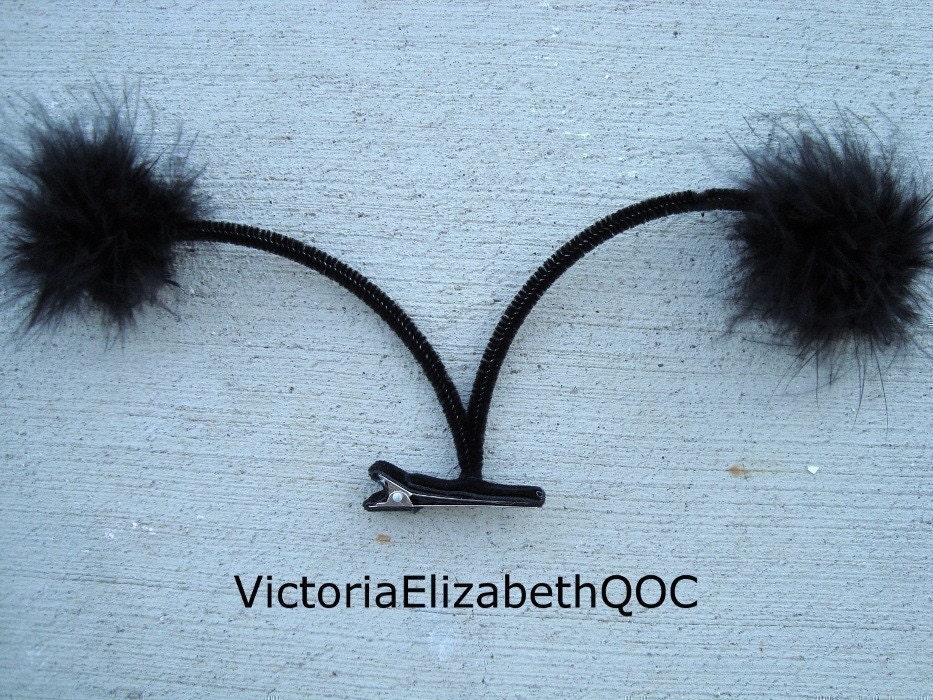 Antenna Clip Marabou Puff Ladybug Butterfly Bumble Bee Dragon Fly