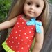 18" doll clothes american girl or bitty baby Red and Black pant set