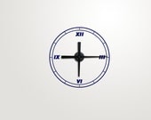 Modern Roman Numeral Vinyl Wall Clock