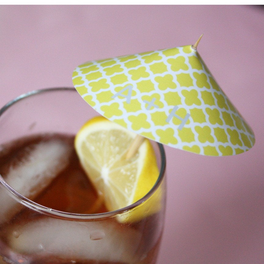 Printable Cocktail Umbrellas- Wedding Designs