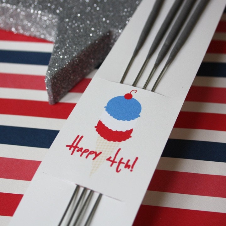 Printable Sparkler Holder Set- 4th of July