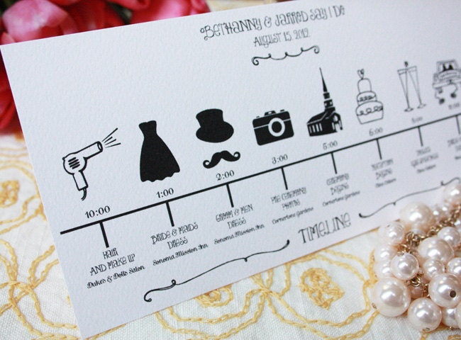 Printable Wedding Party Timeline