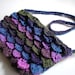 Multicolor Woodland Crocodile Stitch Handbag