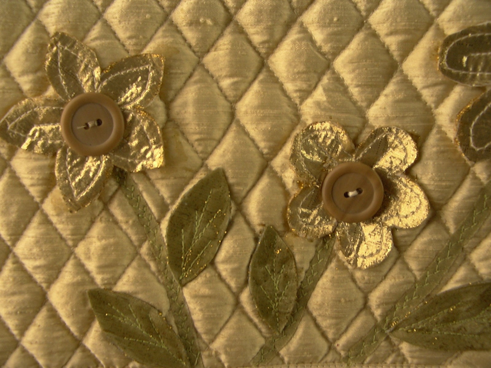 Golden Spring Flower Clutch