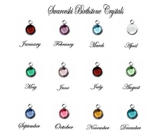 Swarovski Crystal Birthstone ADD ON -- Drop Style