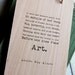 Wood Sketchbook / Notebook - Art quote