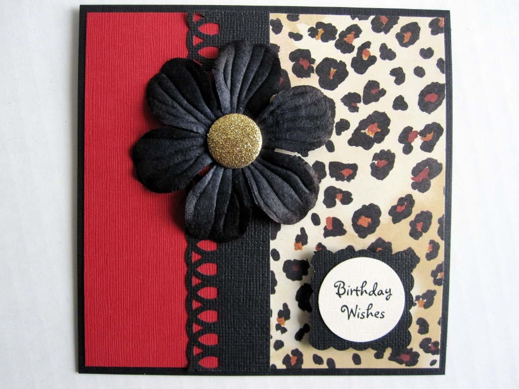 Leopard Print Happy Birthday card by BellaCardCreations on Etsy