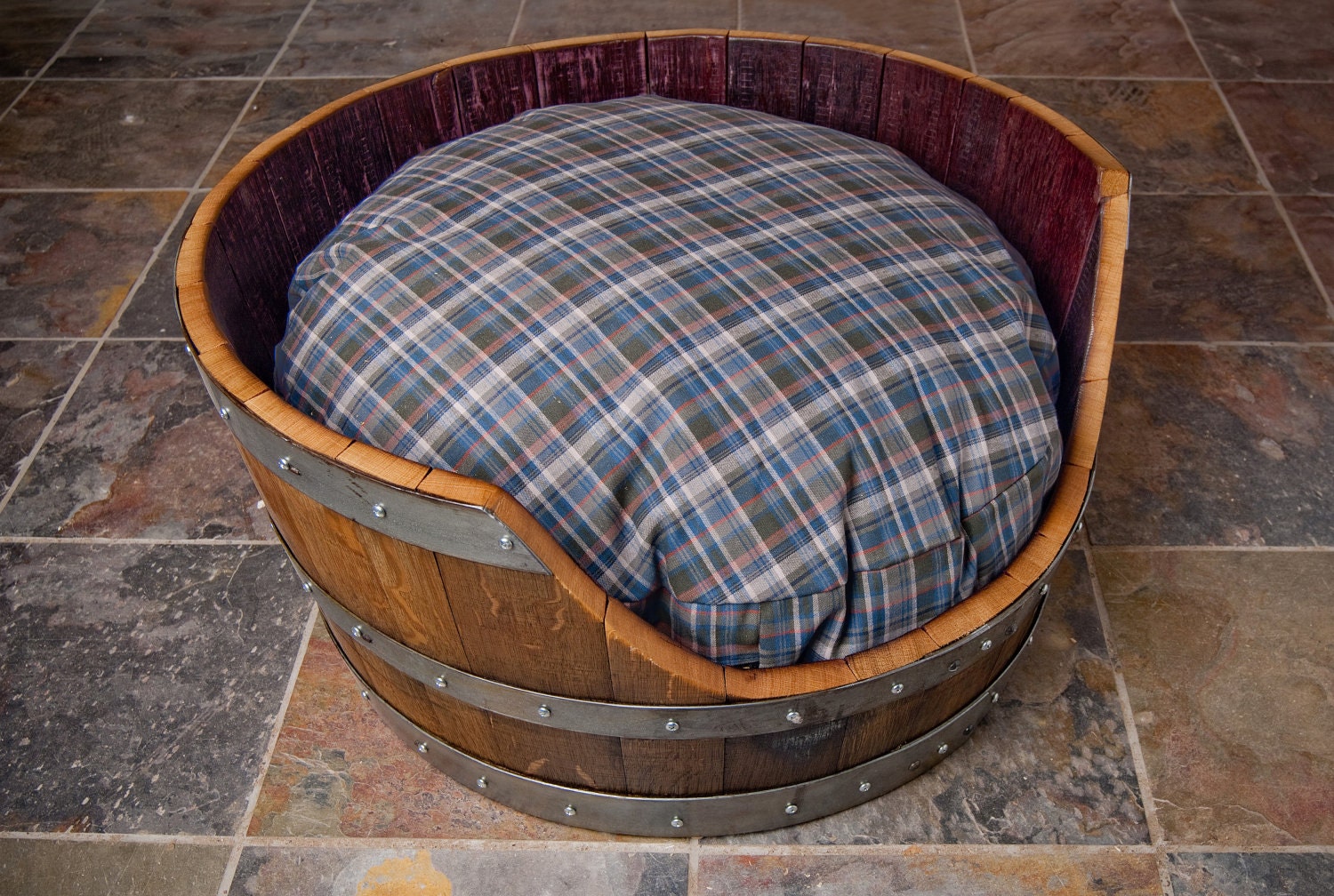 Wine Barrel Dog Bed