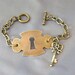 Brass Lock and Key Bracelet