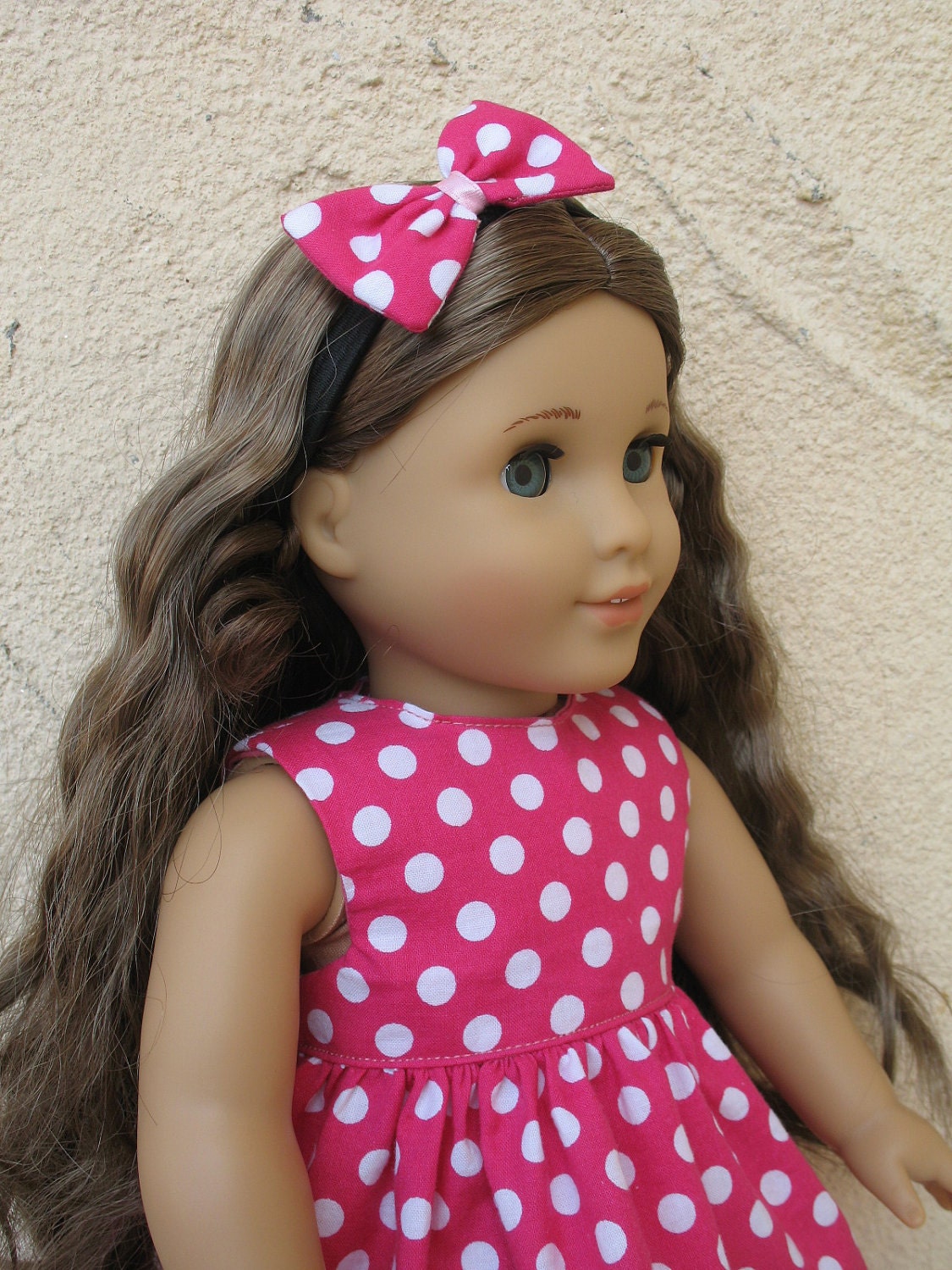 American girl Doll Dress with Headband