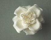 Silk Flower Hairpin, Bridal Hairpin, Wedding Hair Accessory - ELLA