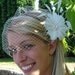 Fascinator, Wedding Hair Accessory, Ivory Feather Flower Fascinator, Head Piece, Feather Hairclip, Bridal Fascinator