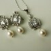 Bridal Jewelry, Bridal Necklace, Freshwater Pearl Jewelry Set, Wedding Jewelry