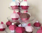 Cupcake Party Favor Boxes - Set of 36